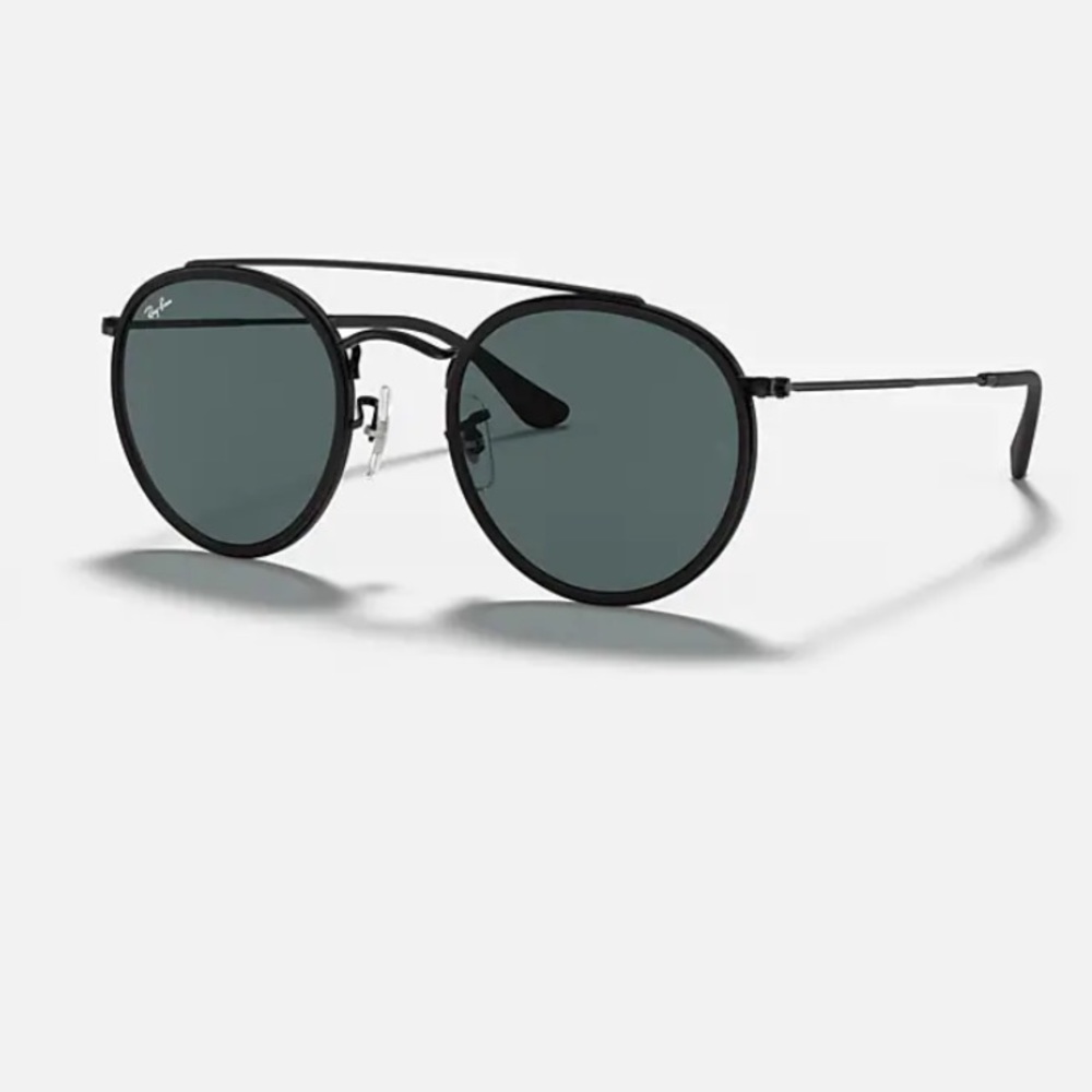 Black round double bridge RaybBan sunglasses (REAL!)